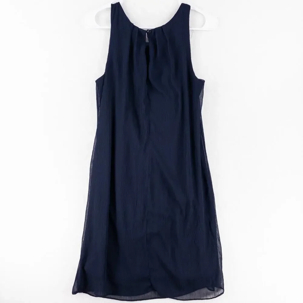 Robbie Bee Dress Size 6 Navy Blue Tank Sleeveless Midi Sundress Comfort Whimsy - Picture 7 of 10